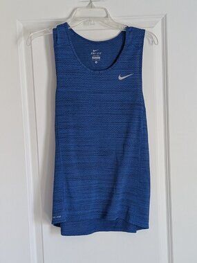 Nike Men's Running Singlet, Blue, Medium
